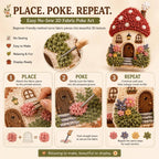 Final Day: Save 49% on the Whimsical Village 3D Fabric Poke Art Kit 🎄