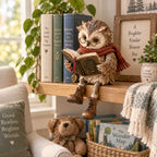 🦉 Reading Owl Figurine – Cute Book Lover Gift for Bookworms, Teachers & Librarians | Cozy Bookshelf Decor 📚