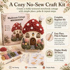 Final Day: Save 49% on the Whimsical Village 3D Fabric Poke Art Kit 🎄