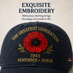 🎖️🌺 The Legacy of a Generation – Poppy Hat in Memory of 1945