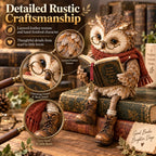 🦉 Reading Owl Figurine – Cute Book Lover Gift for Bookworms, Teachers & Librarians | Cozy Bookshelf Decor 📚