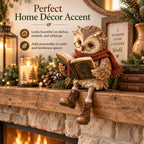 🦉 Reading Owl Figurine – Cute Book Lover Gift for Bookworms, Teachers & Librarians | Cozy Bookshelf Decor 📚