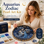 Create Your Own Celestial Masterpiece — 12 Zodiac Signs Bead Art DIY Kit ♈🌙