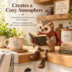 🦉 Reading Owl Figurine – Cute Book Lover Gift for Bookworms, Teachers & Librarians | Cozy Bookshelf Decor 📚
