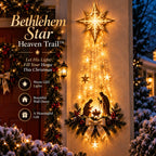 ✨Last Day 49% OFF✨✝️ Bethlehem Star of Faith™ – 30 inch High Lighted Nativity Wall Decor