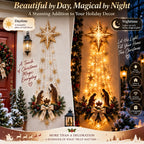 ✨Last Day 49% OFF✨✝️ Bethlehem Star of Faith™ – 30 inch High Lighted Nativity Wall Decor