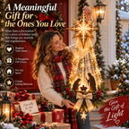✨Last Day 49% OFF✨✝️ Bethlehem Star of Faith™ – 30 inch High Lighted Nativity Wall Decor